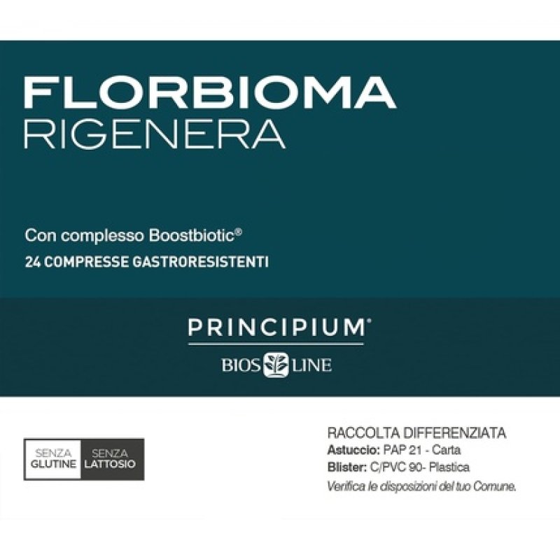 BiosLine BIOS LINE Principium Florbioma Regenerating Supplement for Gut Health 24 Enteric Coated Tablets