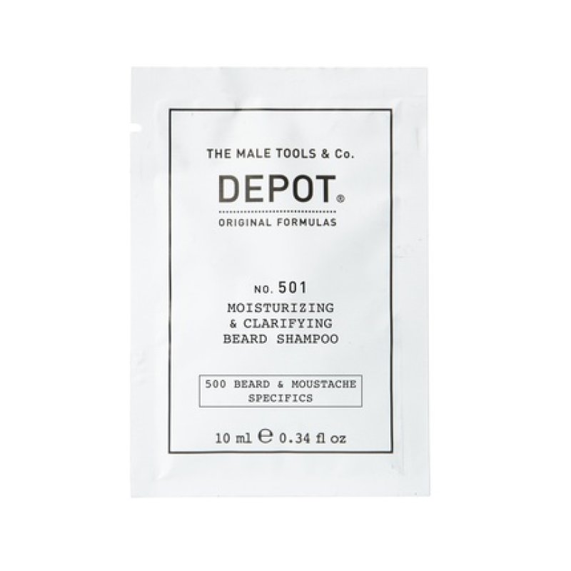 Depot 500 Beard Mustache Specifics No 501 Pro-Vitamin B5 Beard Shampoo - Moisturizing And Clarifying, 10 Ml