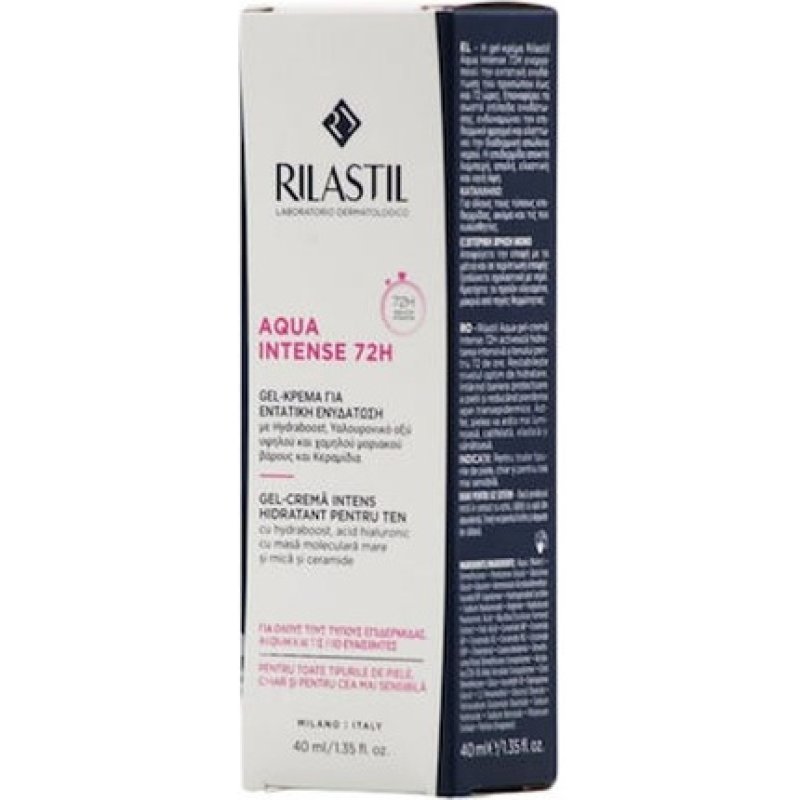 Rilastil Aqua Intense 72h Gel-Cream Intensive Moisturizer - 40ml
