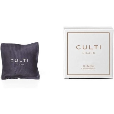 Culti Car Air Freshener Scented Sachet Milano 7x7cm Fabric Scent Cassis and Musk - Lasts 3 Months