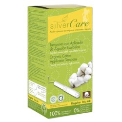 Silvercare Women's Sanitary Tampons 100% Pure Organic Cotton Normal with Applicator - Box of 16