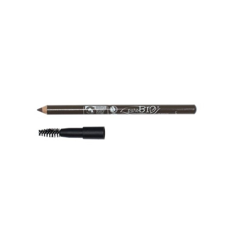 PuroBio Eyebrow Pencil with Brush Dark Turtledove 1.3g