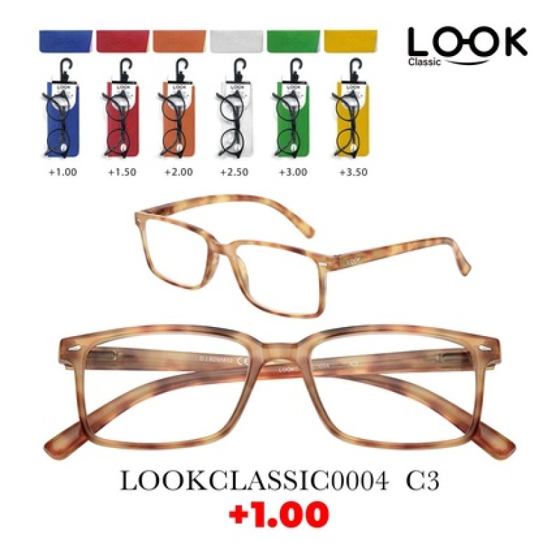 Look Optics Look Classic 0004 C3 1.00 Classic Glasses