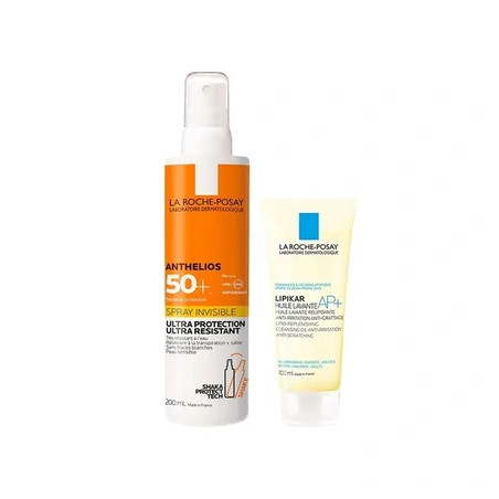 La Roche Posay Anthelios Sunscreen Spf 50 200 Ml And Lipikar Cleansing Oil Ap Anti-Redness 100 Ml