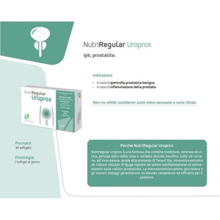 NutriRegular Uroprox - Useful for Natural Prostate Well-being - with Serenoa Repens, Urtica Dioica, Teupoloside -