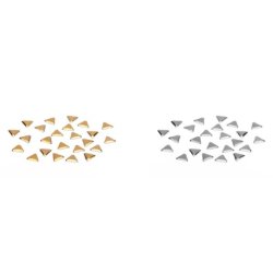 Estrosa Metal Triangle Studs 24 Pieces 7706 Cosmetics - Pack of 2