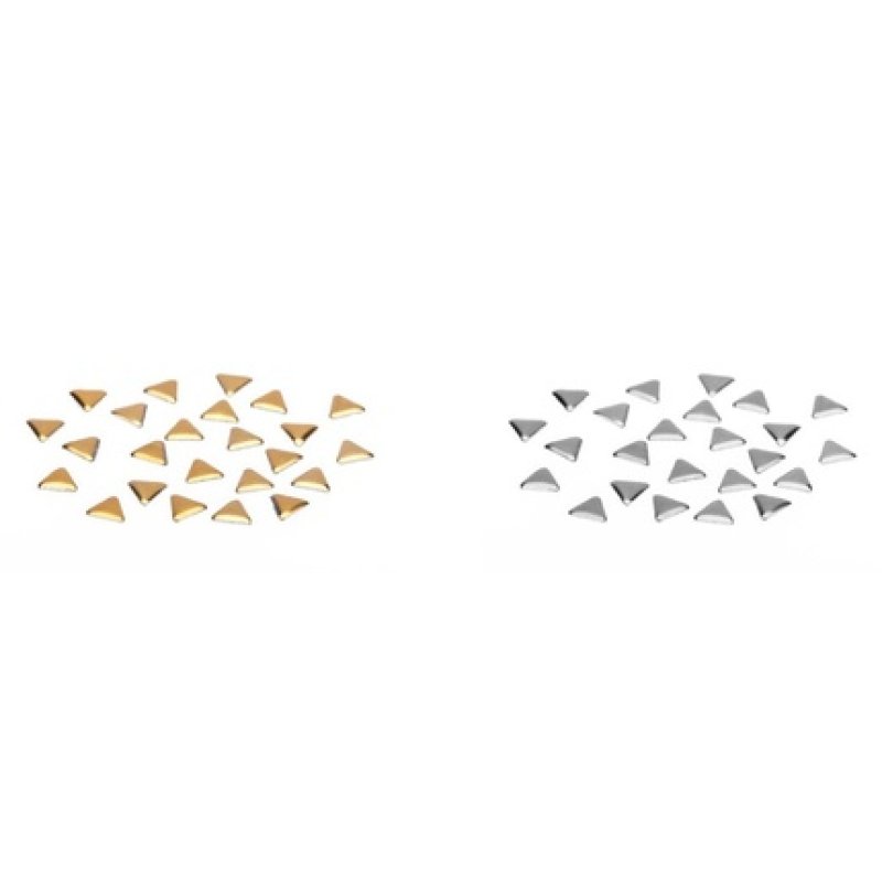 Estrosa Metal Triangle Studs 24 Pieces 7706 Cosmetics - Pack of 2