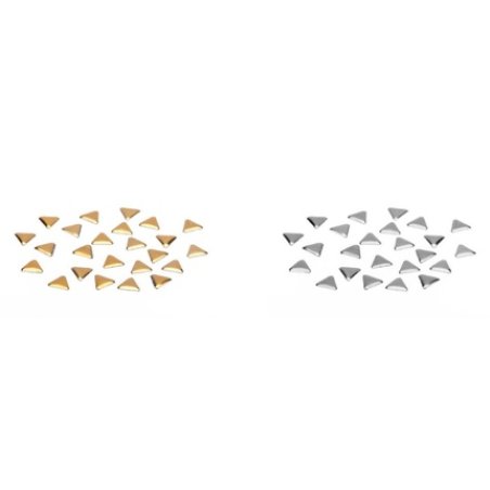 Estrosa Metal Triangle Studs 24 Pieces 7706 Cosmetics - Pack of 2
