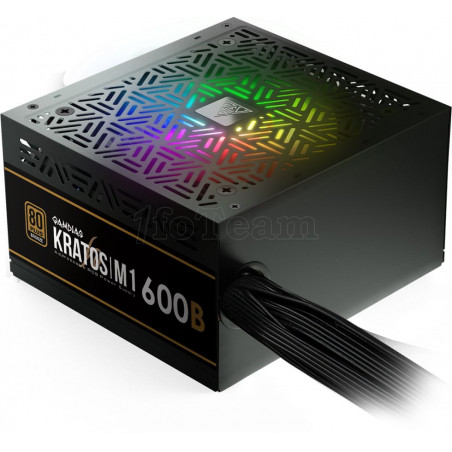 Alimentation ATX Gamdias Kratos M1-600B RGB - 600W (Noir) Bronze