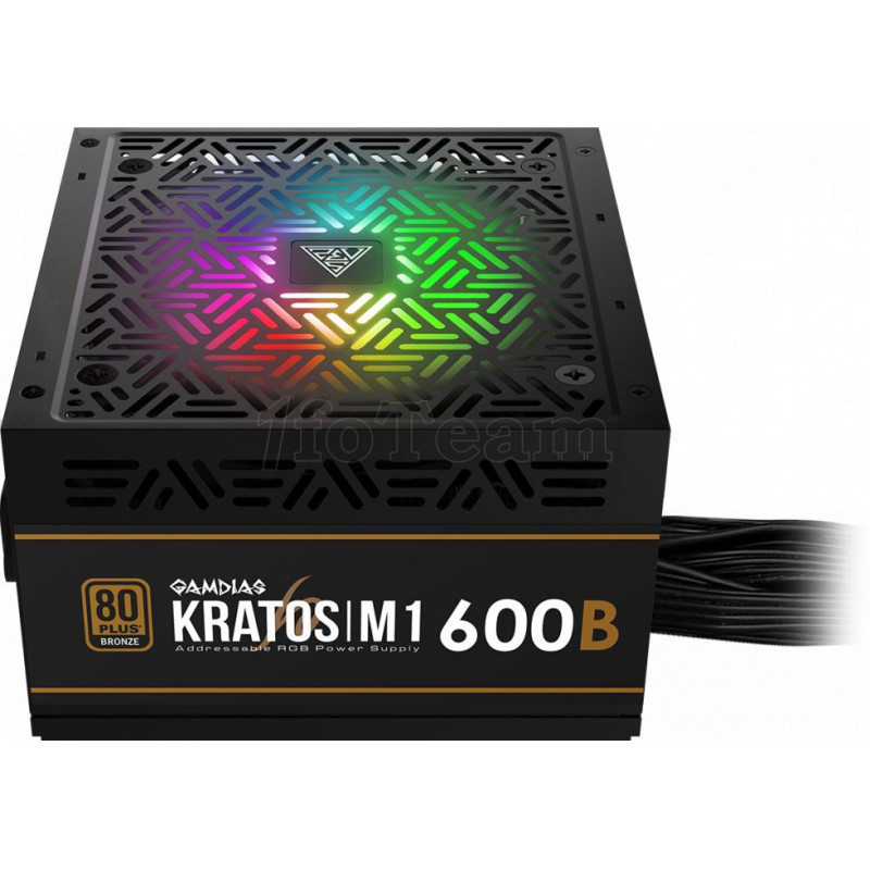 Alimentation ATX Gamdias Kratos M1-600B RGB - 600W (Noir) Bronze