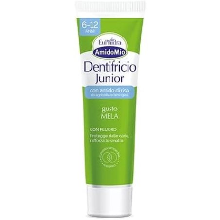 EUPHIDRA AMIDOMIO Junior Toothpaste 50ml Apple Flavor for 6-12 Years