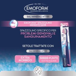 Emoform Healthy Gum Brush for Gum Problems and Bleeding - Soft Toothbrush with 3500 Fine Tips, Ergonomic Handle