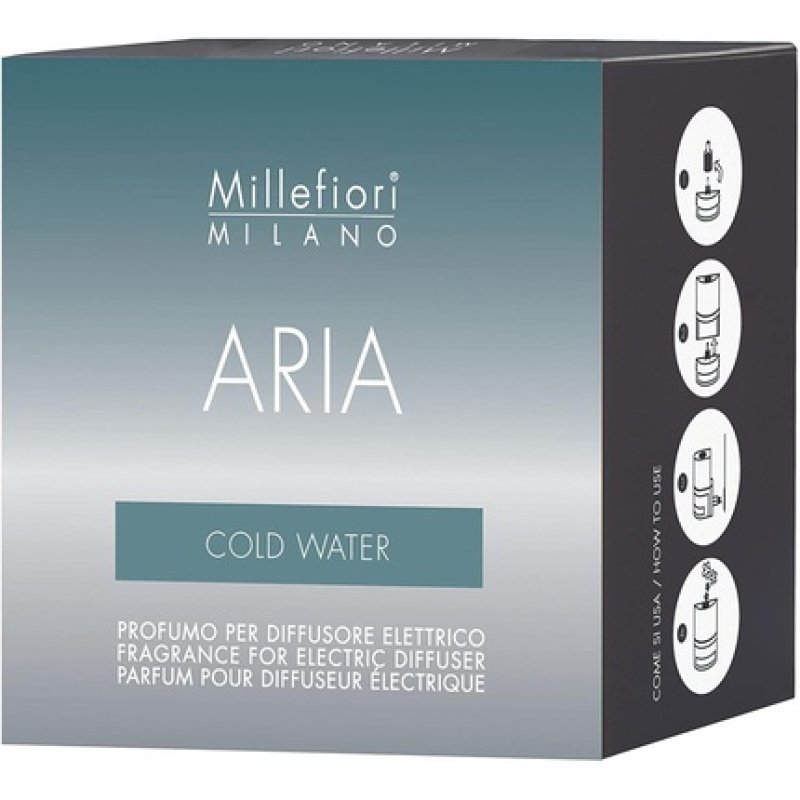 Millefiori Milano Cold Water Refill For Electric Fragrance Diffuser Aria, Green