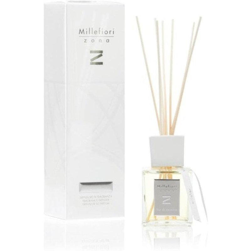 Millefiori Milano Fior di Muschio Zona 250ml Reed Diffuser White 8.6 x 9.8 x 31.2cm