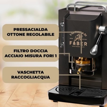 Faber Pro Deluxe Coffee Pad Machine for ESE Pads 44mm