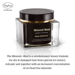 Saphira Mineral Mud Hair Mask Intense Healing Replenishing Treatment with Glacial Clay Technology 6.8 Ounce