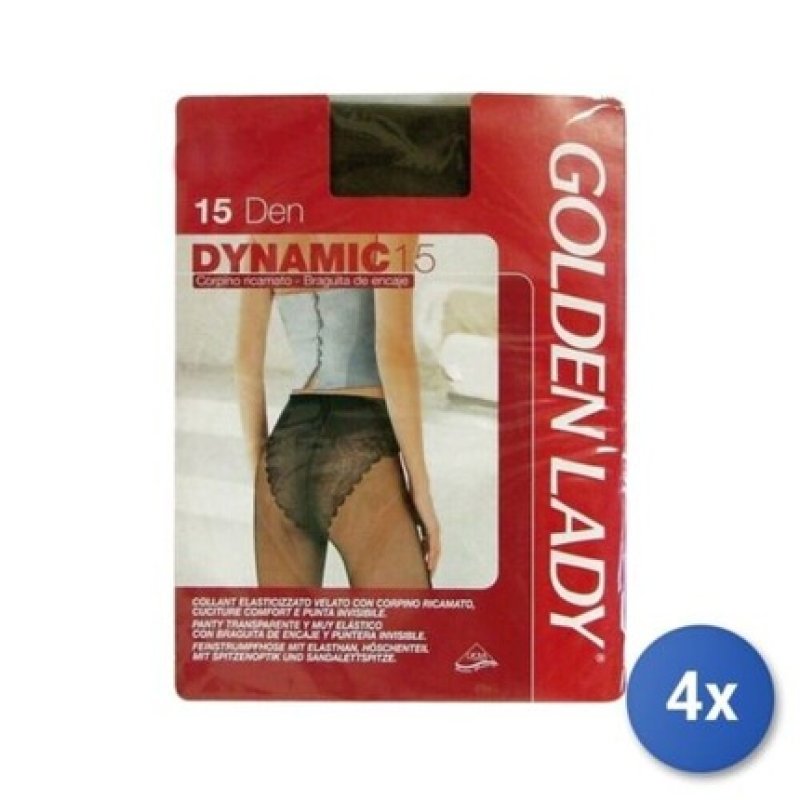 Dynamic Pantyhose 15 Denier 36B Beige Size III - Pack of 4