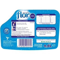 Flower Fabric Softener Regular Blue Professional 4800 Ml