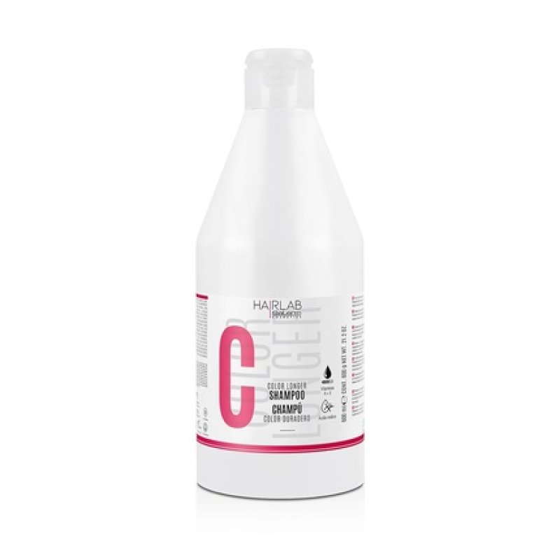 Salerm Color Longer Hair Lab Shampoo 600ml with Provitamin B5 and Vitamins A and E Seals and Nourishes Color Sulfate
