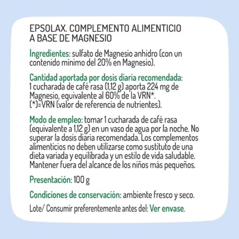 El Granero Integral Epsolax Magnesium Salts 100g