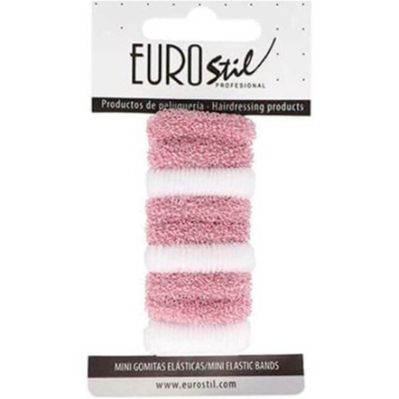 Eurostil Hair Accessories: Hair Ties, Mini Pink, White