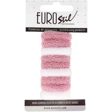 Eurostil Hair Accessories: Hair Ties, Mini Pink, White