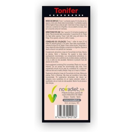 Novadiet Tonifer with Fruit Concentrate, Iron, and Herbal Blend