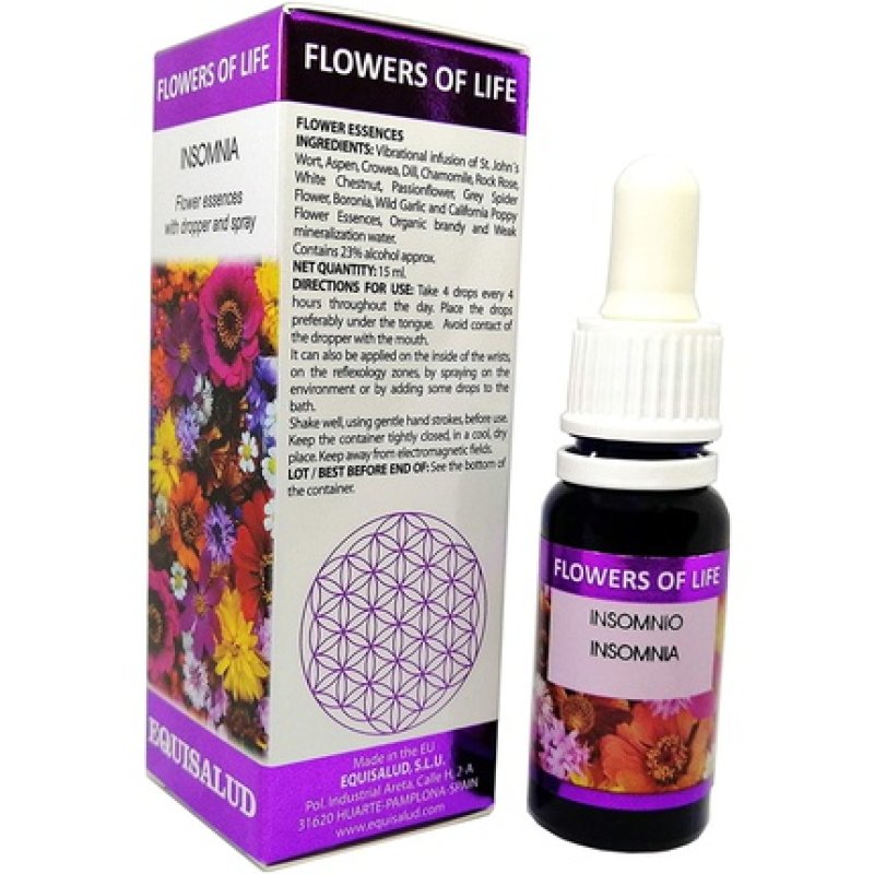 Flowers Of Life - Insomnia - Certified Organic Natural Flower Remedy 15ml