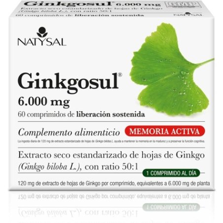 Natysal Ginkgo Biloba 6000mg 60 Sustained-Release Capsules