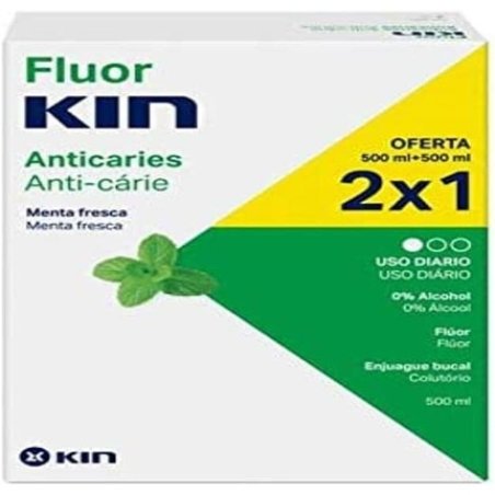 Parapharmacy Kin Fluorkin Mouthwash 500ml - Pack of 2