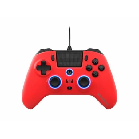 EgoGear - Manette filaire SC10 rouge avec port audio pour casque pour PS4, PS3 et PC