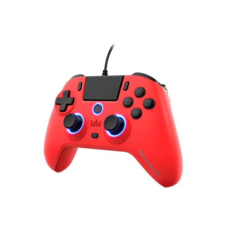 EgoGear SC10 Wired controller red with audio headset port for PS4, PS3 & PC