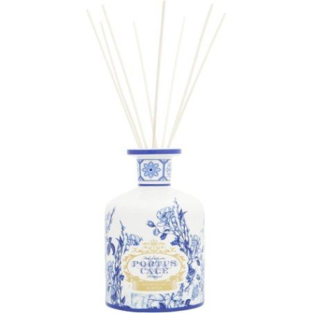PC Gold&Blue Porcelain 2L Diffuser Bottle with Reeds & Oil Set Deluxe 2L Fragrances of Pink Pepper and Jasmine Floral