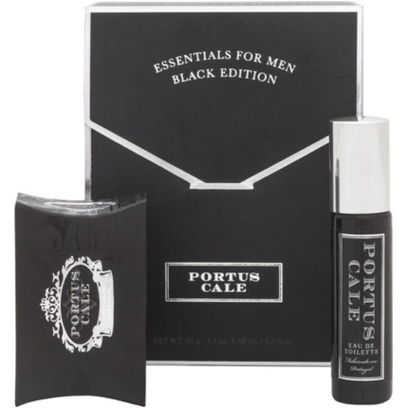 Portus Cale Black Edition Men's Gift Set Travel-Size Soap 40g and Eau De