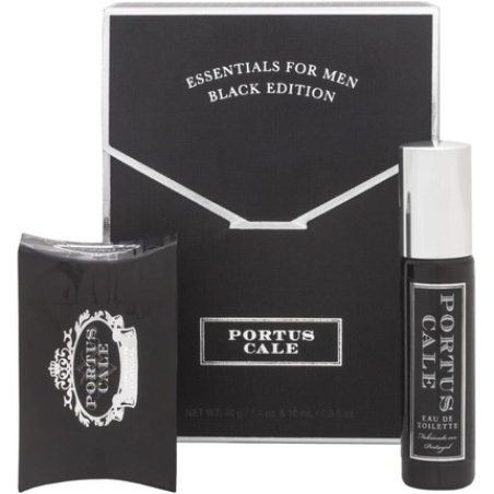 Portus Cale Black Edition Men's Gift Set Travel-Size Soap 40g and Eau De