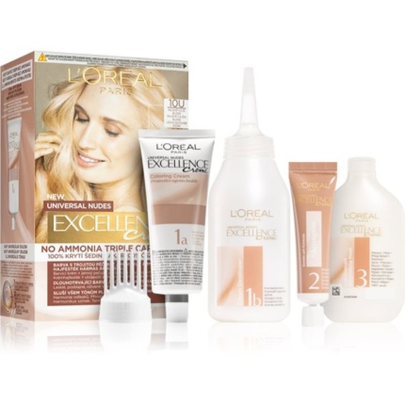 L'Oréal Paris Excellence Creme Triple Protection Hair Color 10U Lightest Blond No Ammonia 48ml