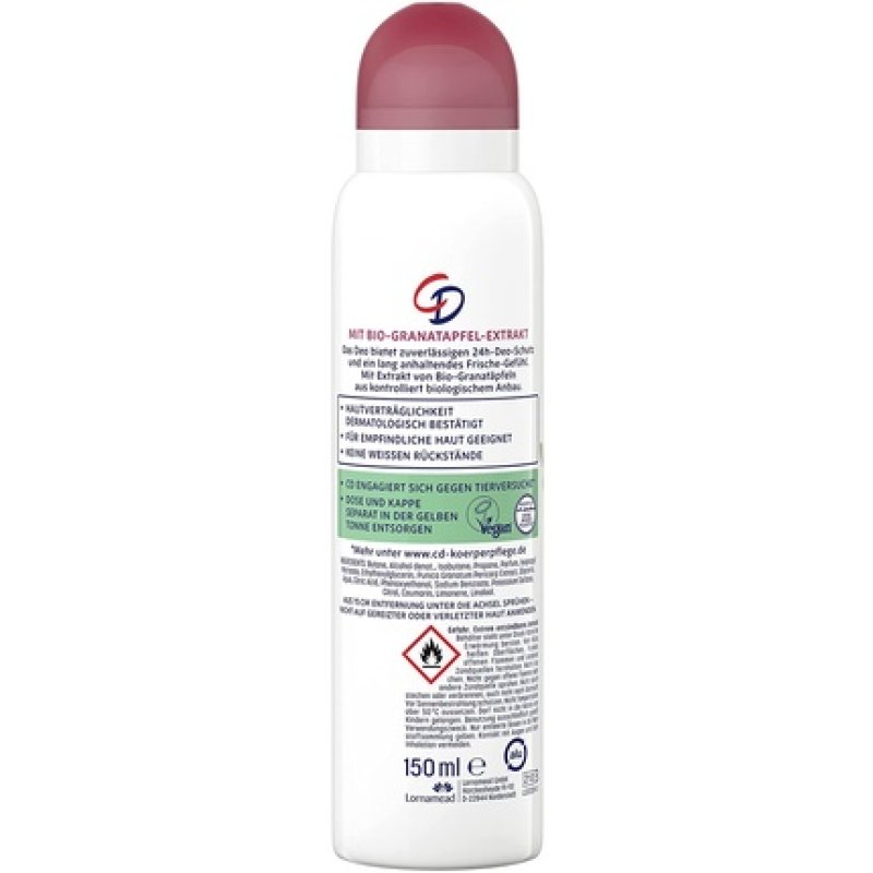 CD BIO Pomegranate Deodorant Spray 150ml
