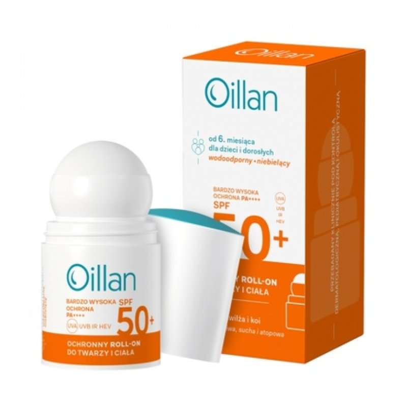Oillan Protective Roll-On For Face And Body With Spf50 , 50 Ml