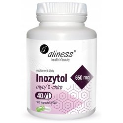 Aliness Inositol 650 Myo/D-Chiro, 100 Capsules - Dietary Supplement