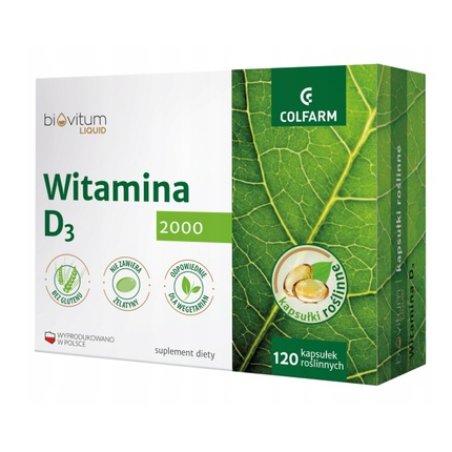 Biovitum Liquid Vitamin D3 2000 - 120 Capsules