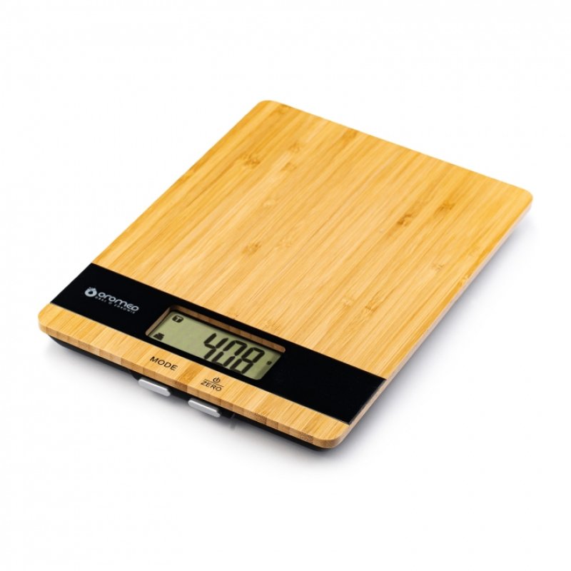 Oromed WAG_ORO-KITCHNE_SCALE_BLACK kitchen scale Black, Wood Countertop Rectangle Electronic kitchen scale