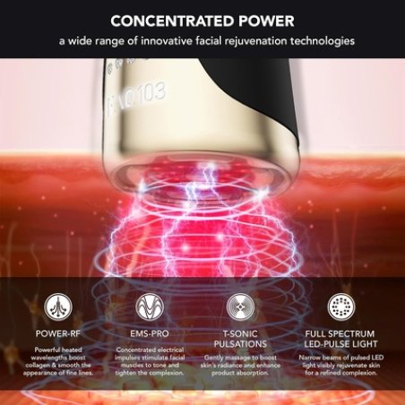 FAQ 103 Diamond Radio Frequency Skin Tightening with 0.25 Carat Diamonds EMS RF & 8 LED Light Therapy Mask Anti Aging