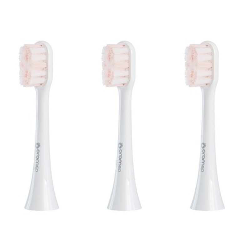 Oromed Oro-Smile Sonic Toothbrush Heads White, 3 Pieces