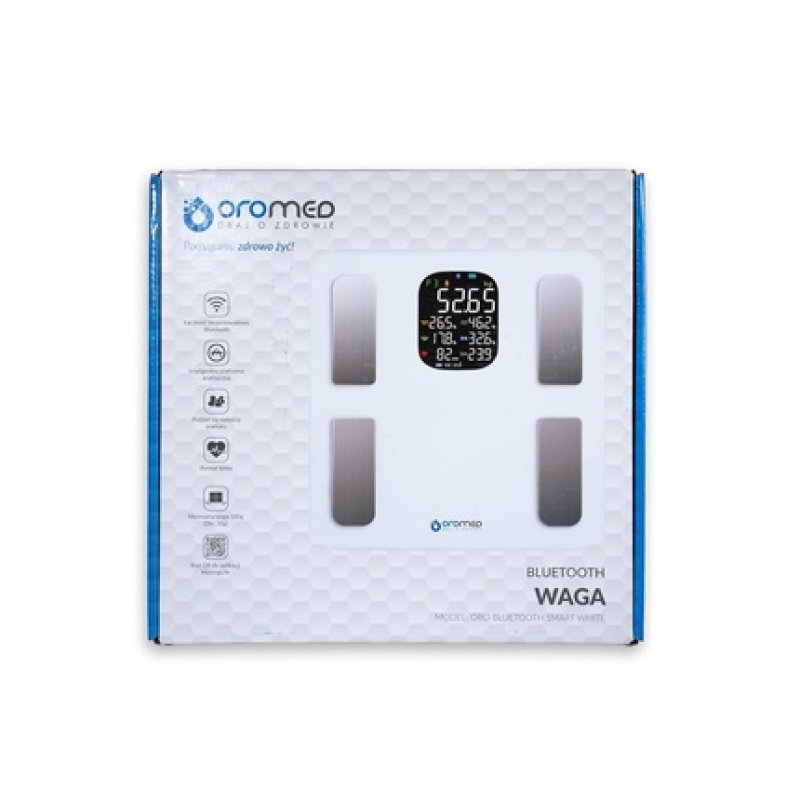 Waga łazienkowa ORO BLUETOOTH SMART WHITE OROMED