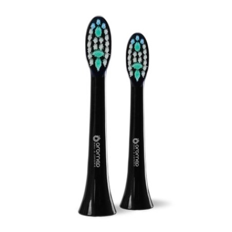 Oromed Oro-Sonic X Pro Sonic Toothbrush Heads Black, 2 Pieces