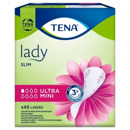 Tena Lady Slim Anatomic Ultra Mini Pads, 48 Pieces