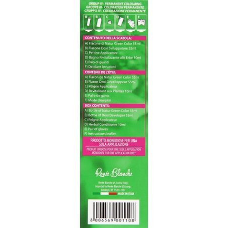 Natural Permanent Hair Dye Natur Color Green Light Mahogany