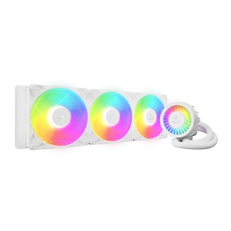 Arctic Liquid Freezer III Pro A-RGB 420mm Liquid CPU Cooler, P14 Pro PWM Fans & PWM Controlled Pump, White