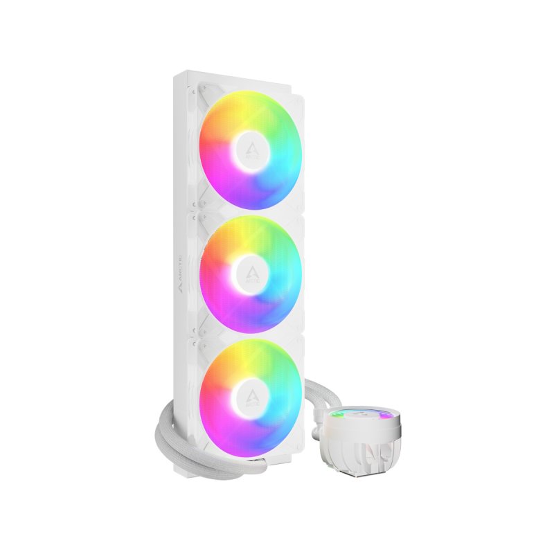 Arctic Liquid Freezer III Pro A-RGB 420mm Liquid CPU Cooler, P14 Pro PWM Fans & PWM Controlled Pump, White