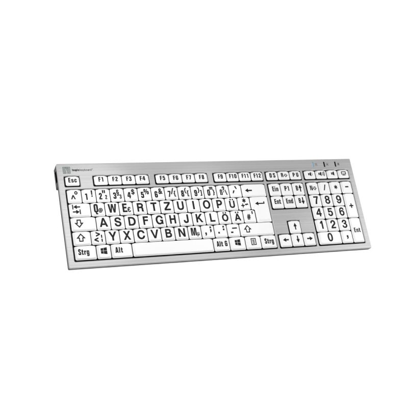 LogicKeyboard XL-Print Black on White DE (PC/Slim)